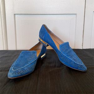 Franco Sarto Starland 3 Perforated Loafer in Medium Blue, size 7M